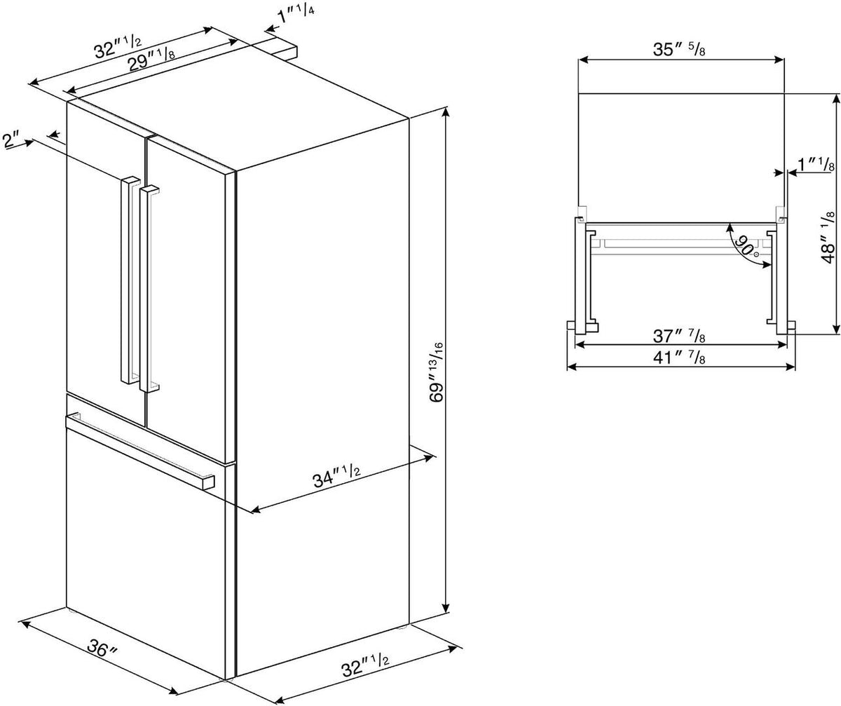 SMEG - Refrigerador de Puerta Francesa de TamaÃ±o Completo - 36" image 3