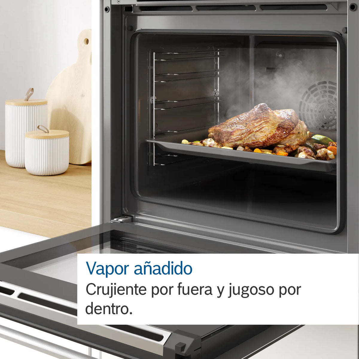 BOSCH - Horno de Vapor Serie 8 de 60 cm - Acero Inoxidable con Cristal Negro image 3