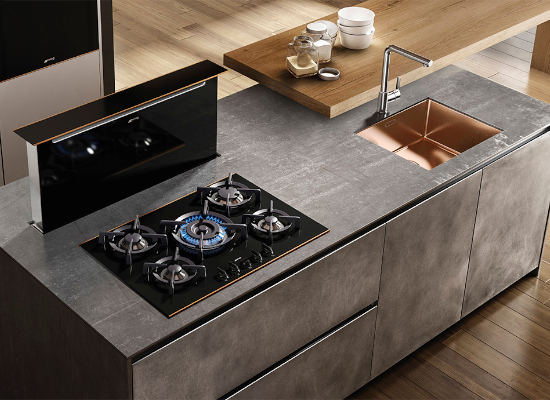 SMEG - Fregadero Bajo Cubierta Serie Mira de 71 cm - COPPERINOX image 1