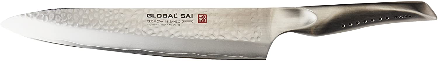 GLOBAL - Cuchillo de chef, acabado martillado - 25 cm image 0