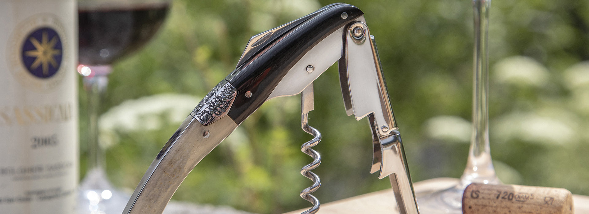 LEGNOART - PRIMITIVO Grand Cru Sacacorchos Sommelier Mango de Cuerno de Búfalo image 1