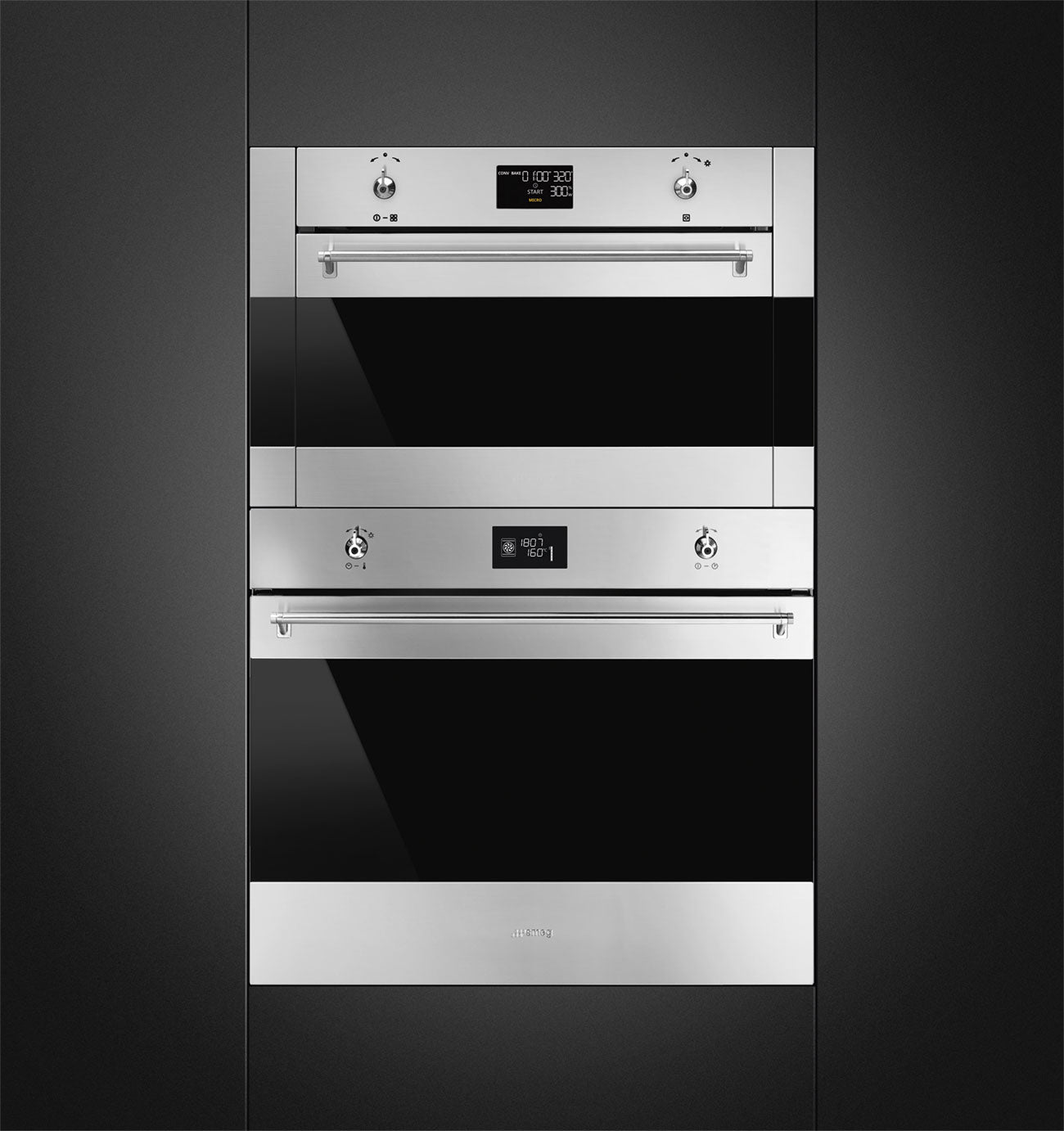 SMEG - Horno Combi Microondas 60cm Classic - Compacto 45cm, Vapor Clean image 2