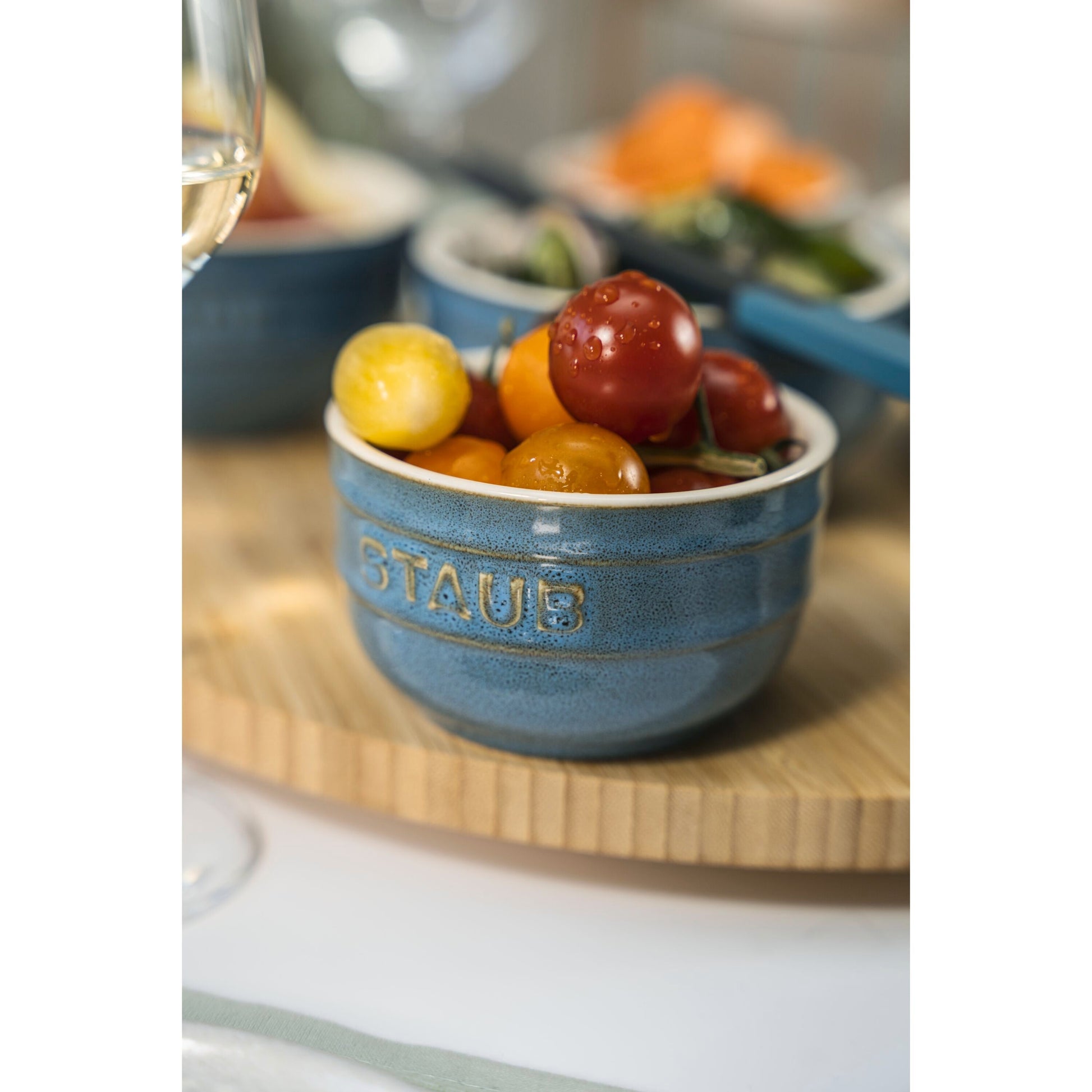 STAUB - Mini Cocotte de 10cm de Cerámica Redonda en Turquesa Antiguo image 1