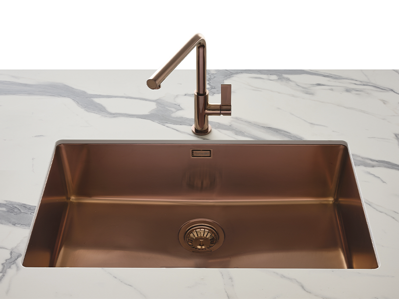 SMEG - Fregadero Bajo Cubierta Serie Mira de 71 cm - COPPERINOX image 3